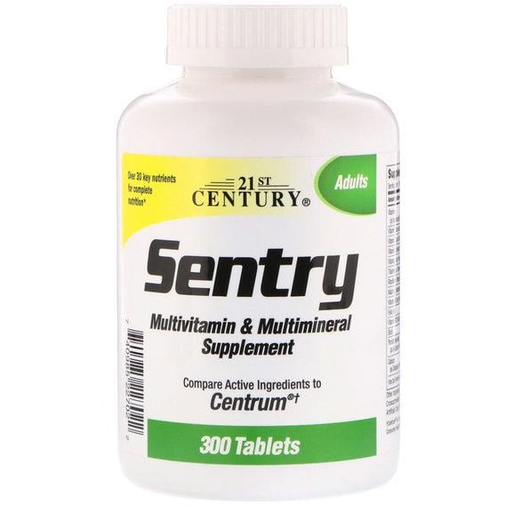 Витаминно-минеральный комплекс 21st Century Sentry Multivitamin & Multimineral 300 Tabs