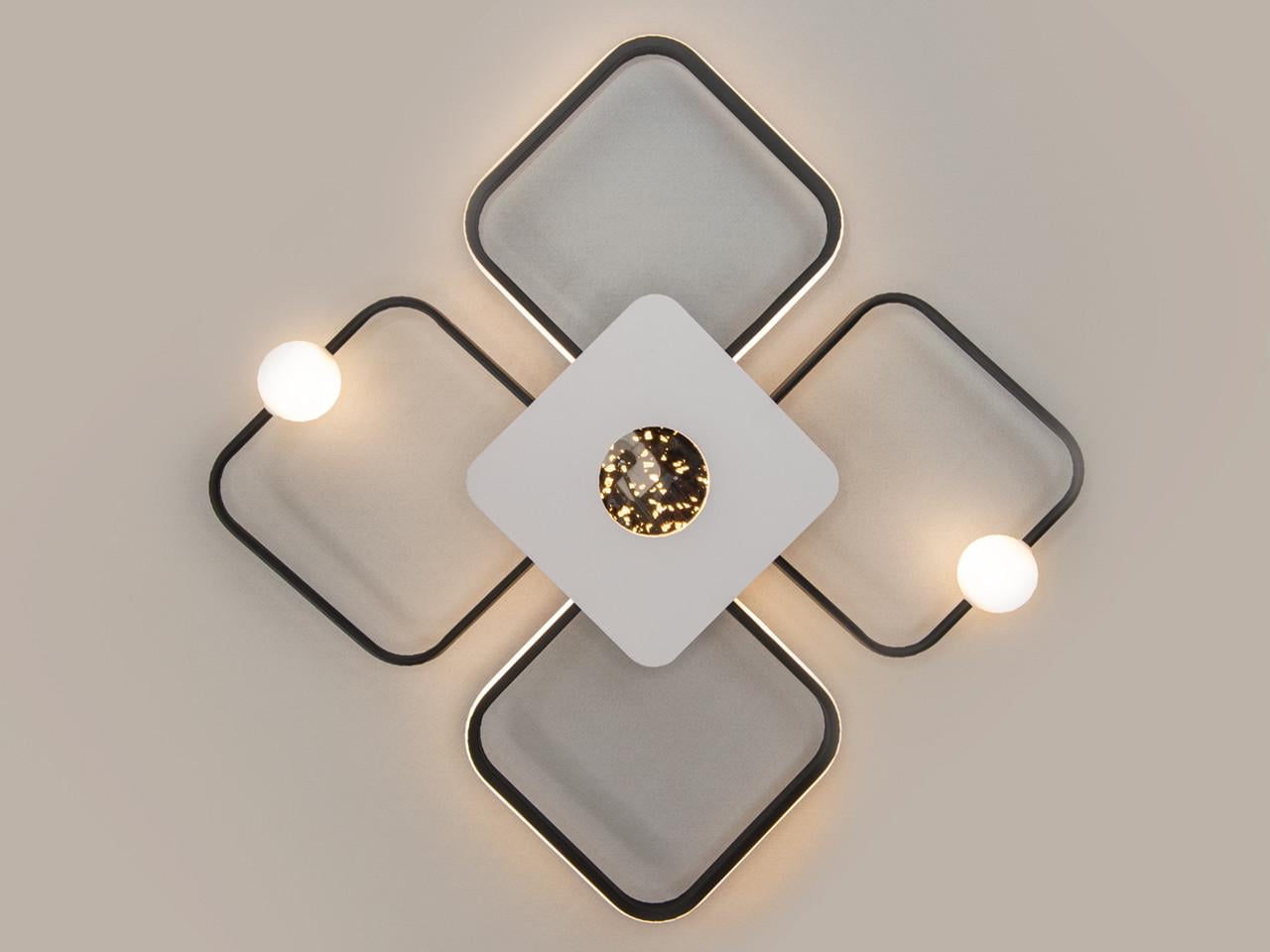 Люстра LED в детскую MX2990-2+2BWH+BK-LS 55W Белый/Черный (2489970048)