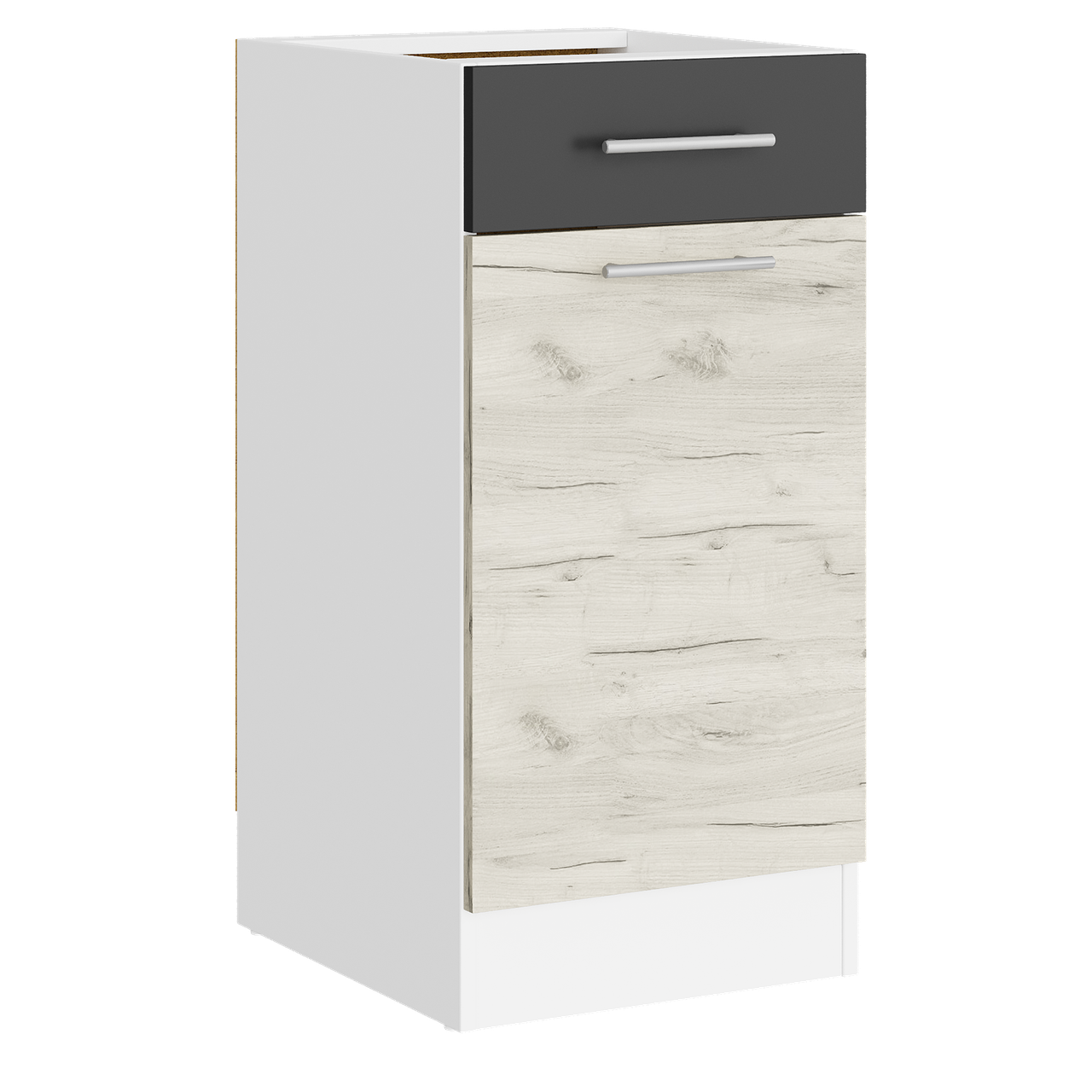 Модуль кухонный Еверест Эко New 40 Низ Ящик 400х456х820 мм Белый/Крафт Белый/Графитовый (eko-459)