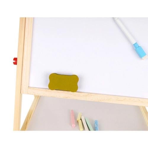 Дошка двостороння дерев'яна магнітна Kruzzel 22472 6в1 для малювання крейдою і маркером/з аксесуарами - фото 3