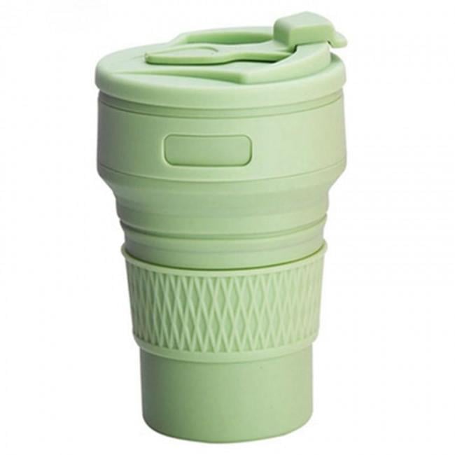 Чашка складная с трубочкой 350 мл Салатовый (402025)