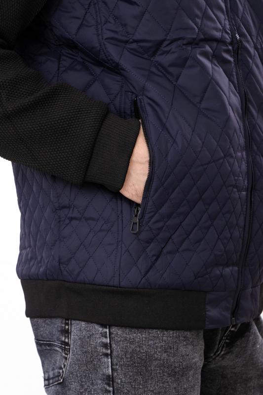 Куртка демісезонна чоловіча з відстібним капюшоном та кишенями Носи Своє XXL Темно-синій (14282) - фото 6 Куртка демісезонна чоловіча з відстібним капюшоном та кишенями Носи Своє XXL Темно-синій (14282) - фото 6