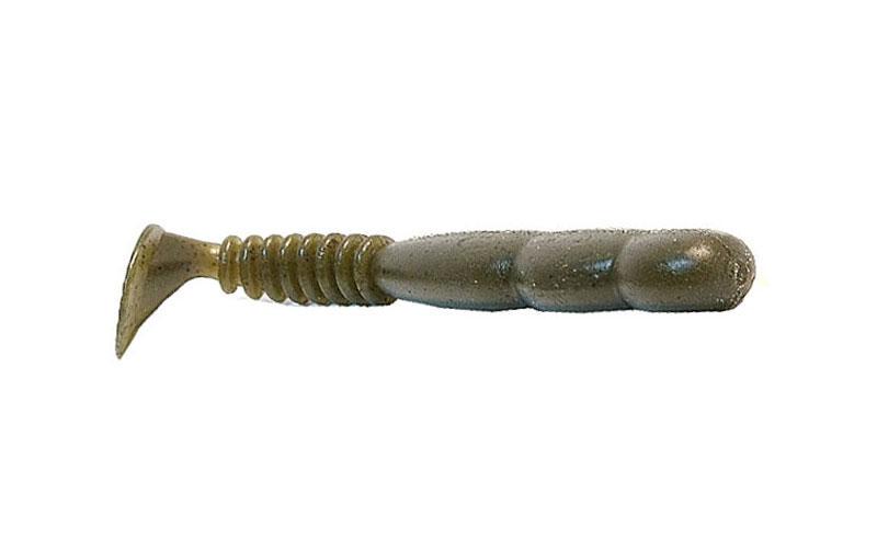 Силиконовый виброхвост Reins Fat Rockvibe Shad №002 съедобный 4" 6 шт. Green pumpkin (6039)