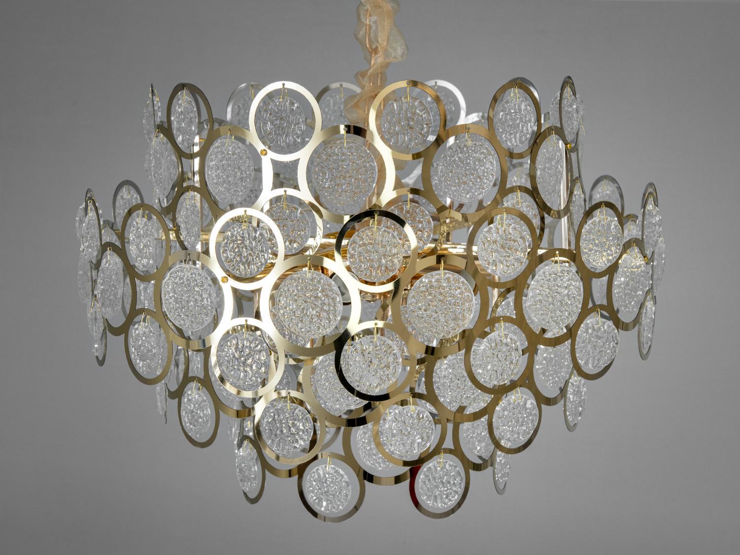 Люстра-подвес Diasha с круглыми стеклянными элементами Золотистый (88011-500G)