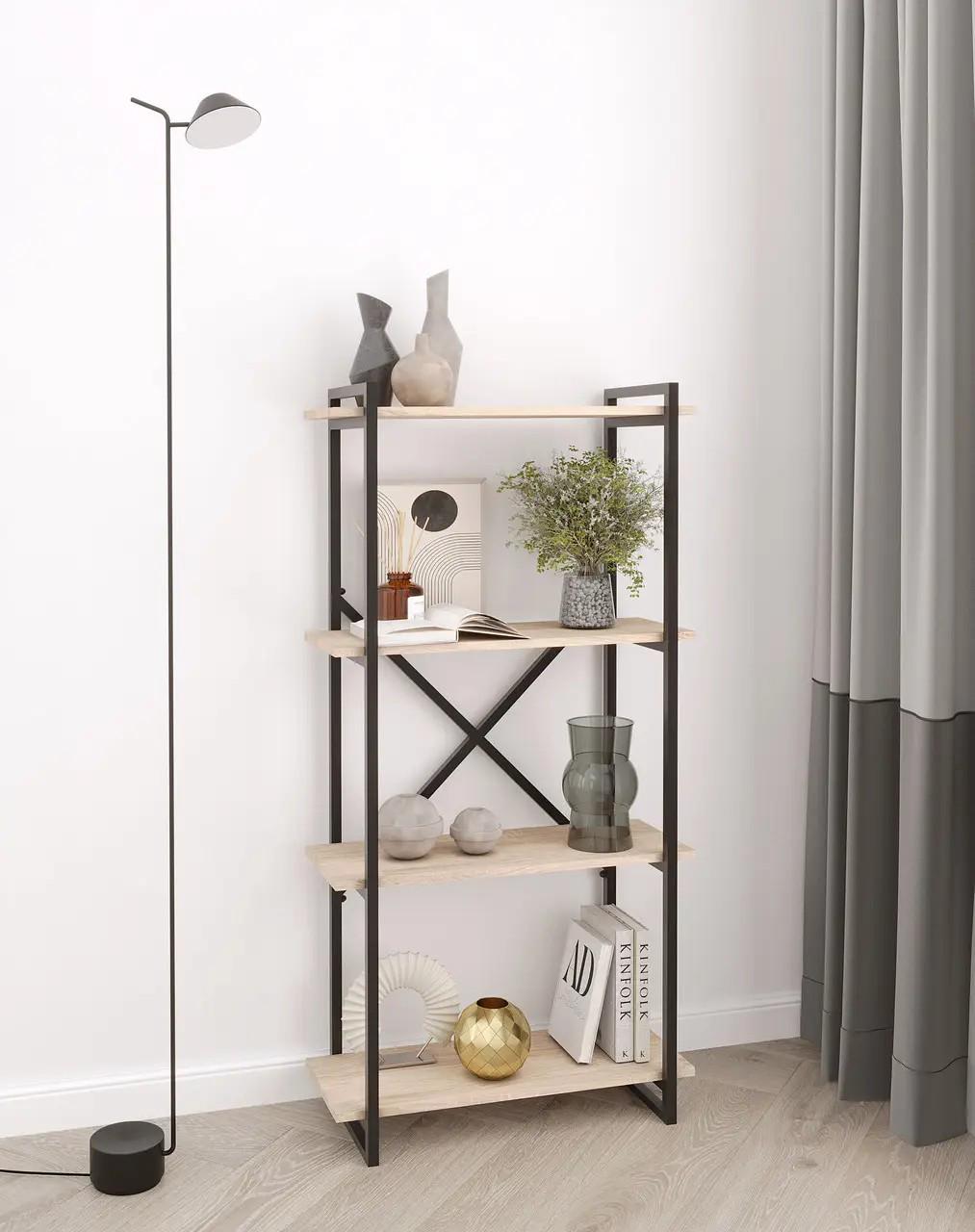 Стелаж в стилі Loft 700х1400х300 мм Дуб Сонома (FH-Ant-2)