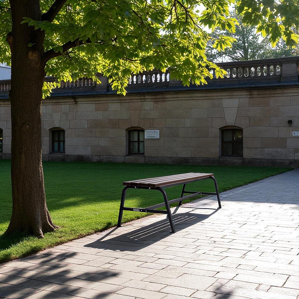 Лавка садова ТОБІ ШО без спинки для дачі/парку 1503х450х650 мм Коричнево-чорний - фото 5 Лавка садова ТОБІ ШО без спинки для дачі/парку 1503х450х650 мм Коричнево-чорний - фото 5