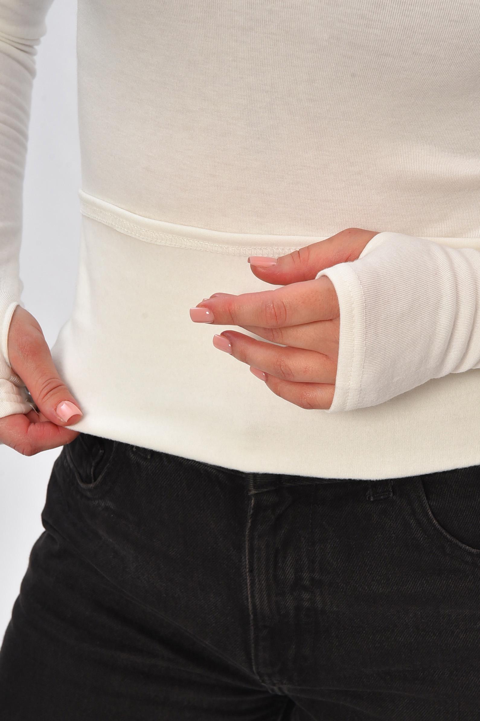 Гольф жіночий 203189 однотонний на мікрофлісі M-L Молочний (203189_!320828_44-46) - фото 4 Гольф жіночий 203189 однотонний на мікрофлісі M-L Молочний (203189_!320828_44-46) - фото 4