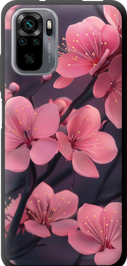 Чехол на Xiaomi Redmi Note 10 Пурпурная сакура (6075b-2277-42517)