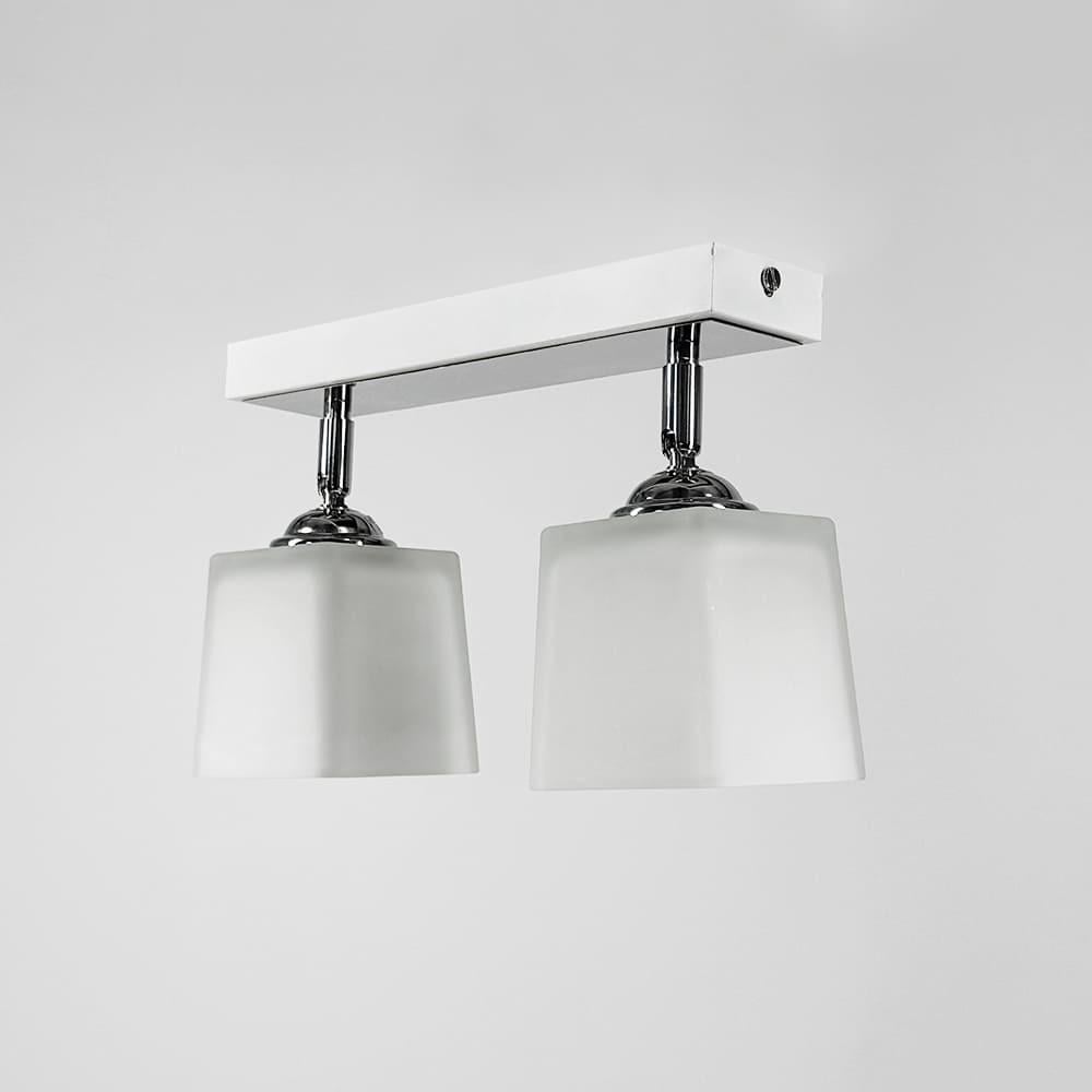 Світильник на 2 плафони 30х10 см Білий (51203/2 WT)