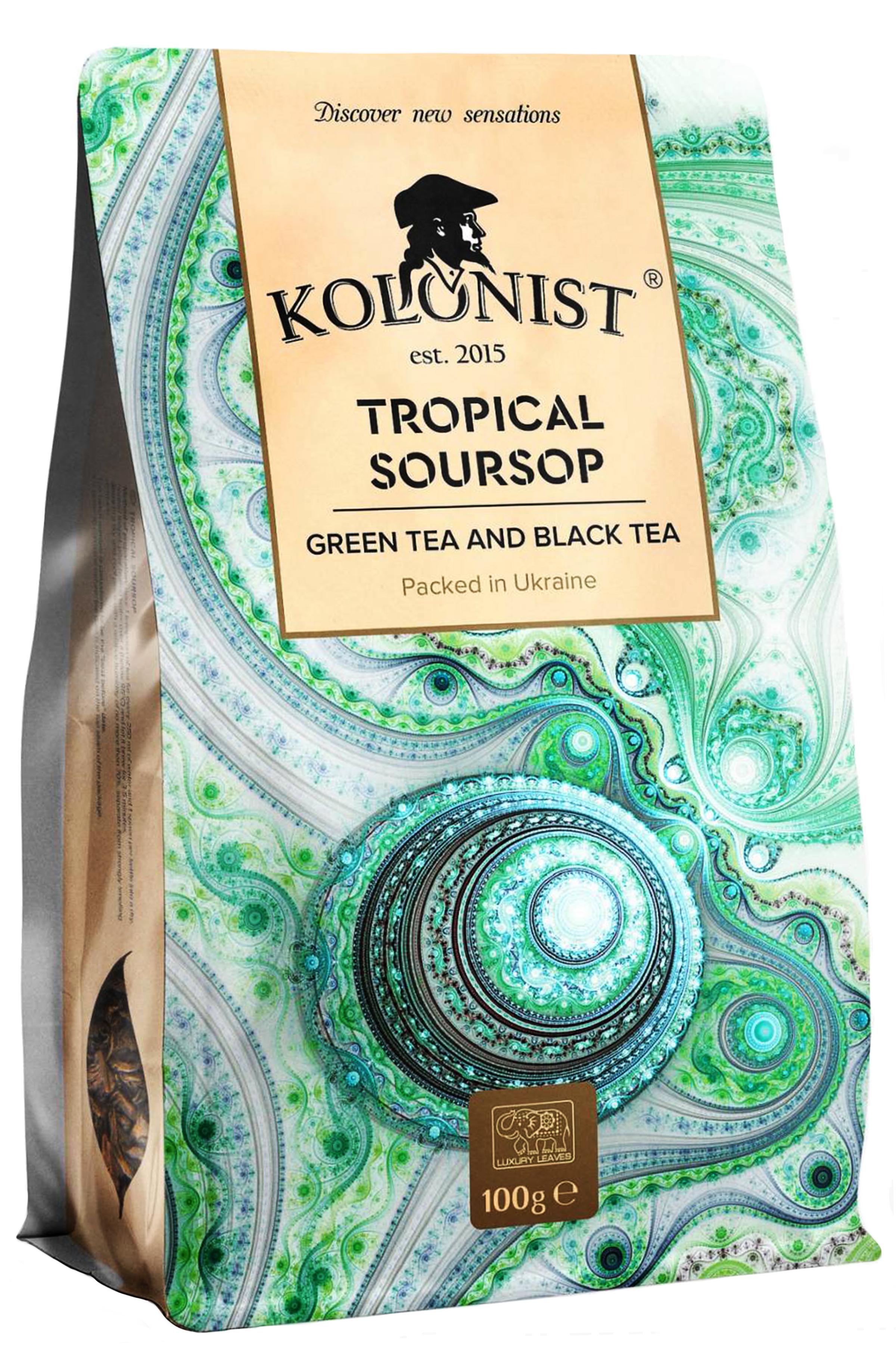 Чай смесь черного и зеленого Kolonist Тропический саусеп 100 г (58496)