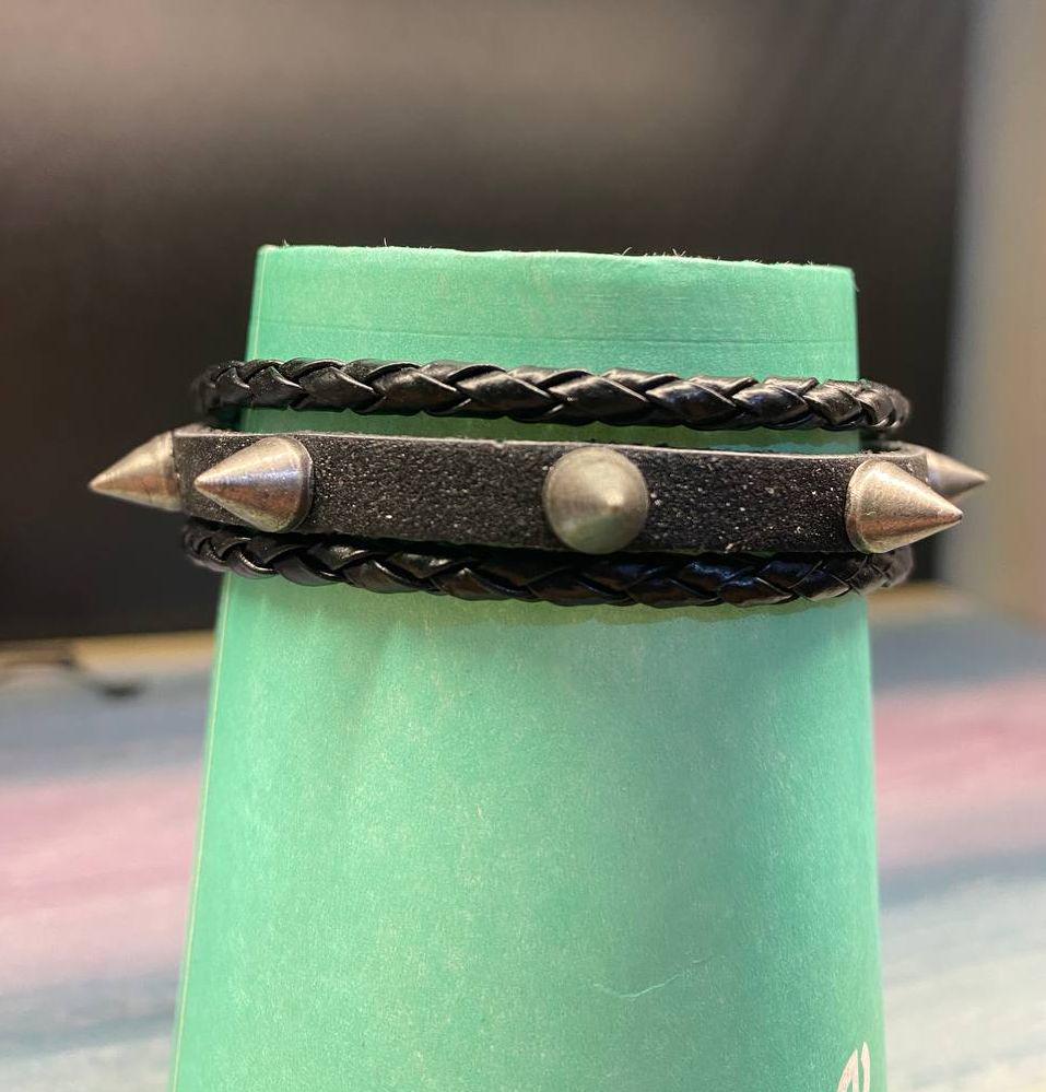 Браслет из экокожи PG06149 Шипы на завязке 6 см (14244841) Браслет из экокожи PG06149 Шипы на завязке 6 см (14244841)