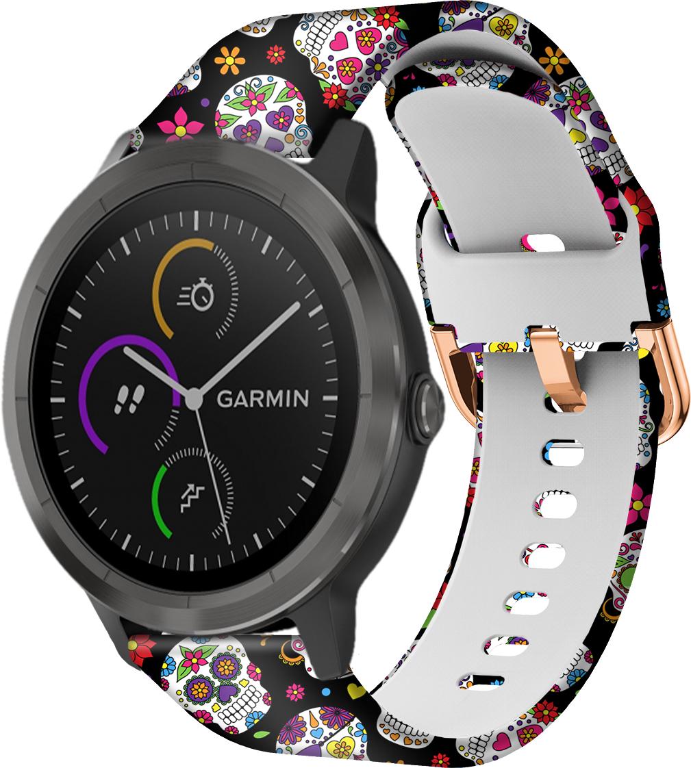 Ремінець Colorful для Garmin Vivoactive 3 Skull (28306) - фото 1 Ремінець Colorful для Garmin Vivoactive 3 Skull (28306) - фото 1