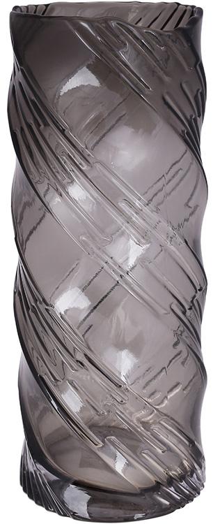 Ваза для цветов из стекла Ancient Glass Infinitty Ø12x30 см Дымчато-черный (BD-527-783)