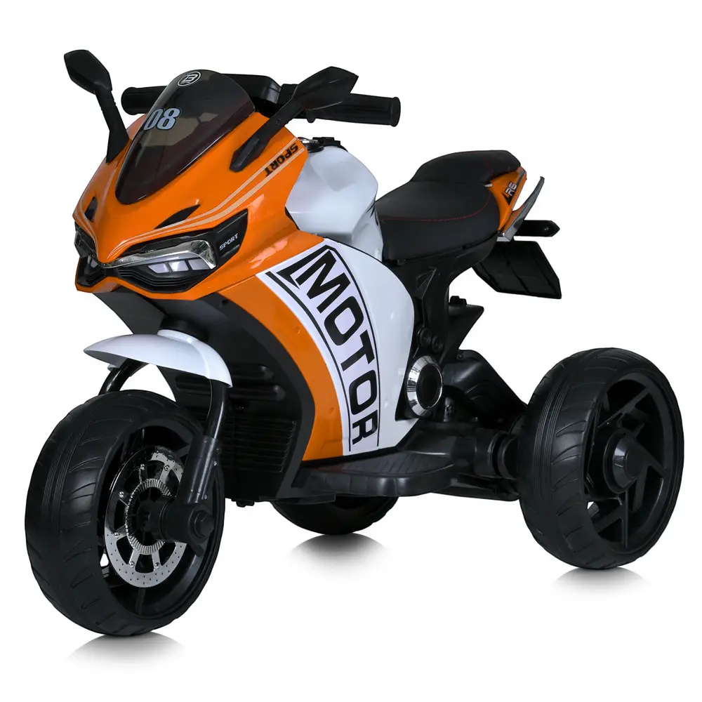 Электромотоцикл детский Bambi M 4053EL-7 2 двигателя 6 В Оранжевый
