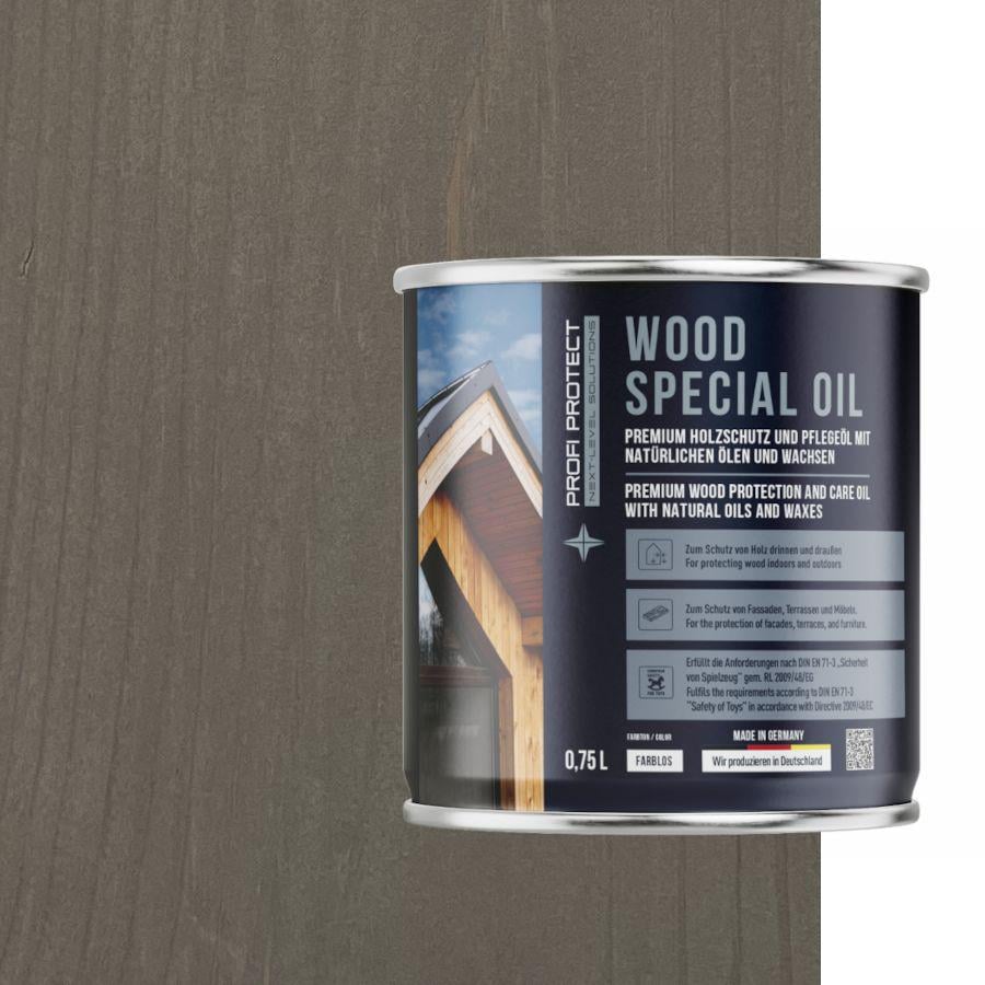 Лазур на основі бджолиного воску і лляної олії ProfiProtect Wood Special Oil 0,75 л Dusty/Grey (20755676) - фото 1