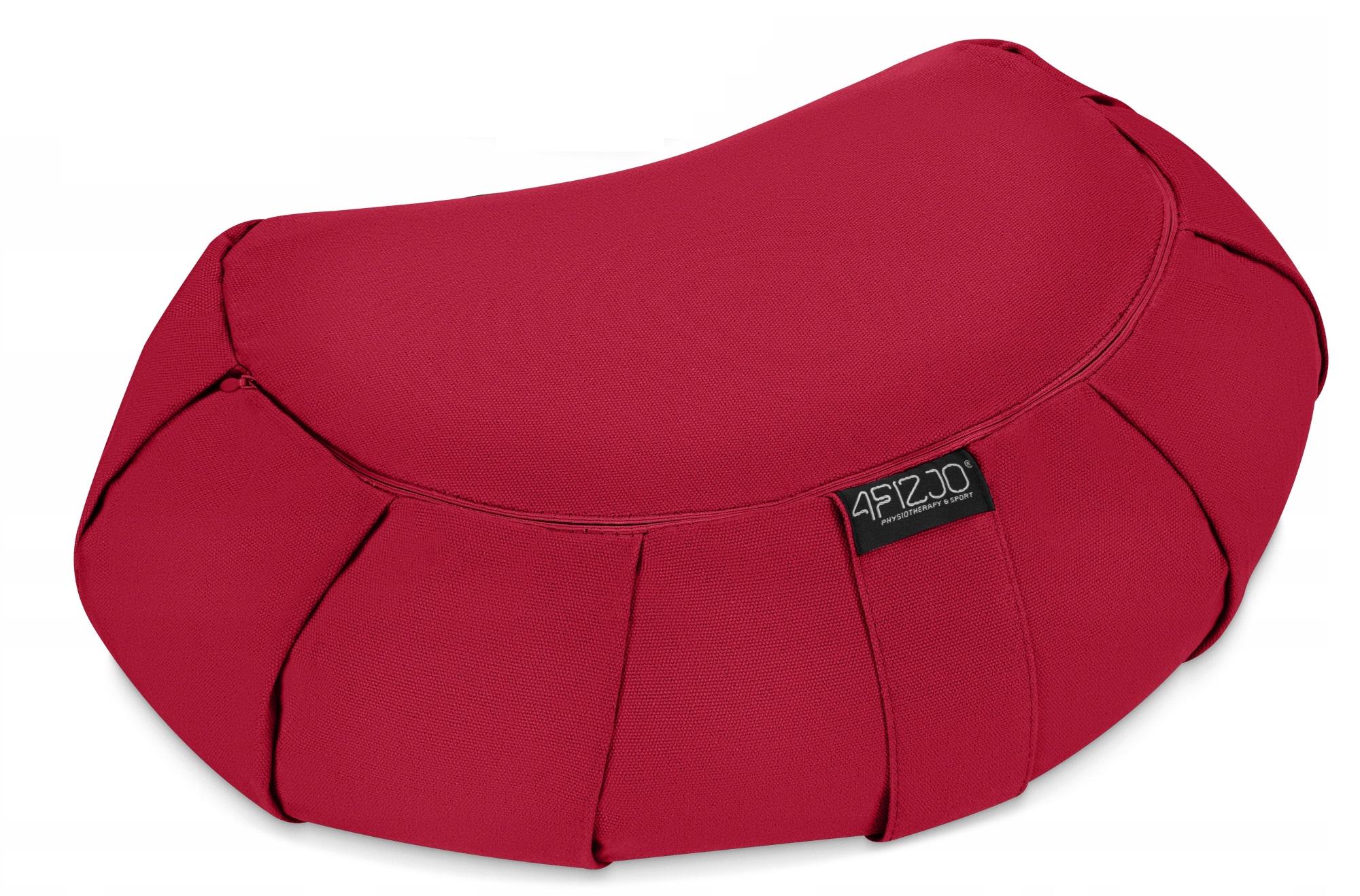 Подушка для йоги и медитации 4fizjo Zafu полукруглая 40x30x12 см Red (P-5907739315496)