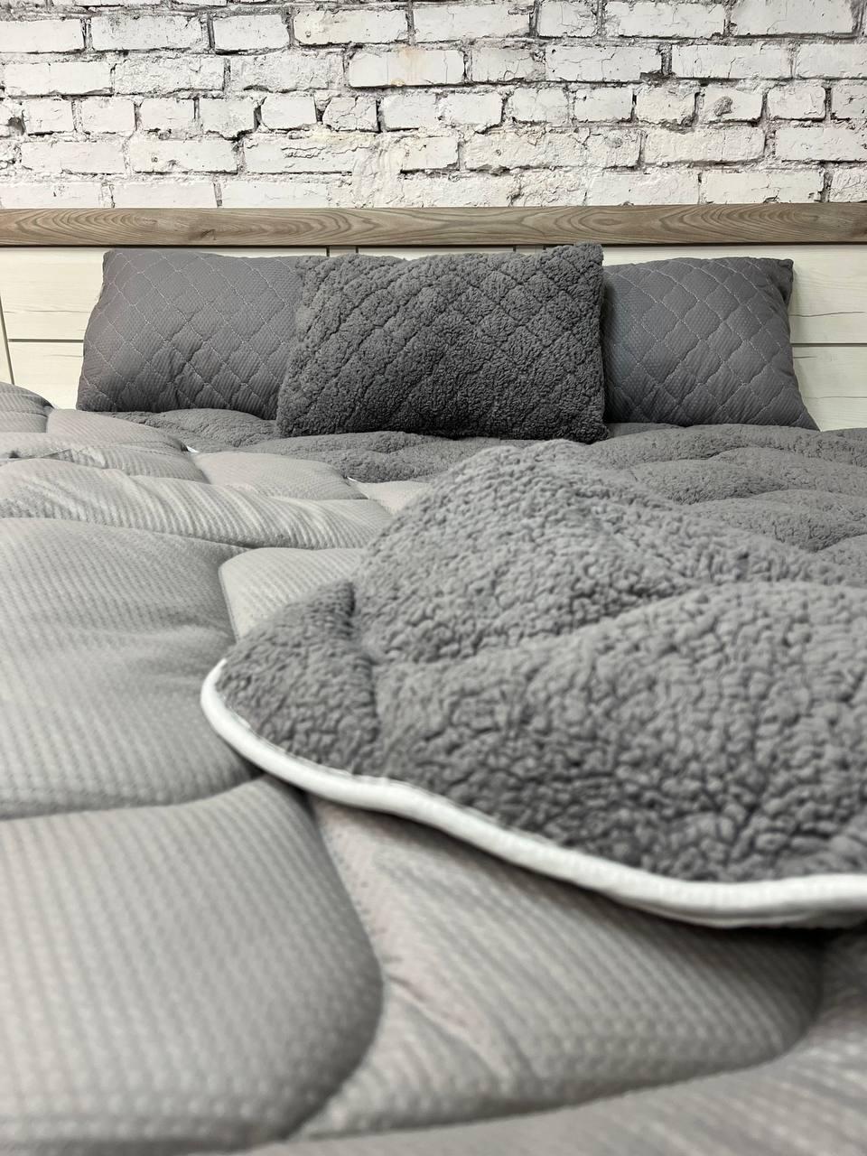 Покрывало с искусственным наполнителем 155х210 см Серый (Д-Al-hutr-kovdra-005) - фото 3 Покрывало с искусственным наполнителем 155х210 см Серый (Д-Al-hutr-kovdra-005) - фото 3