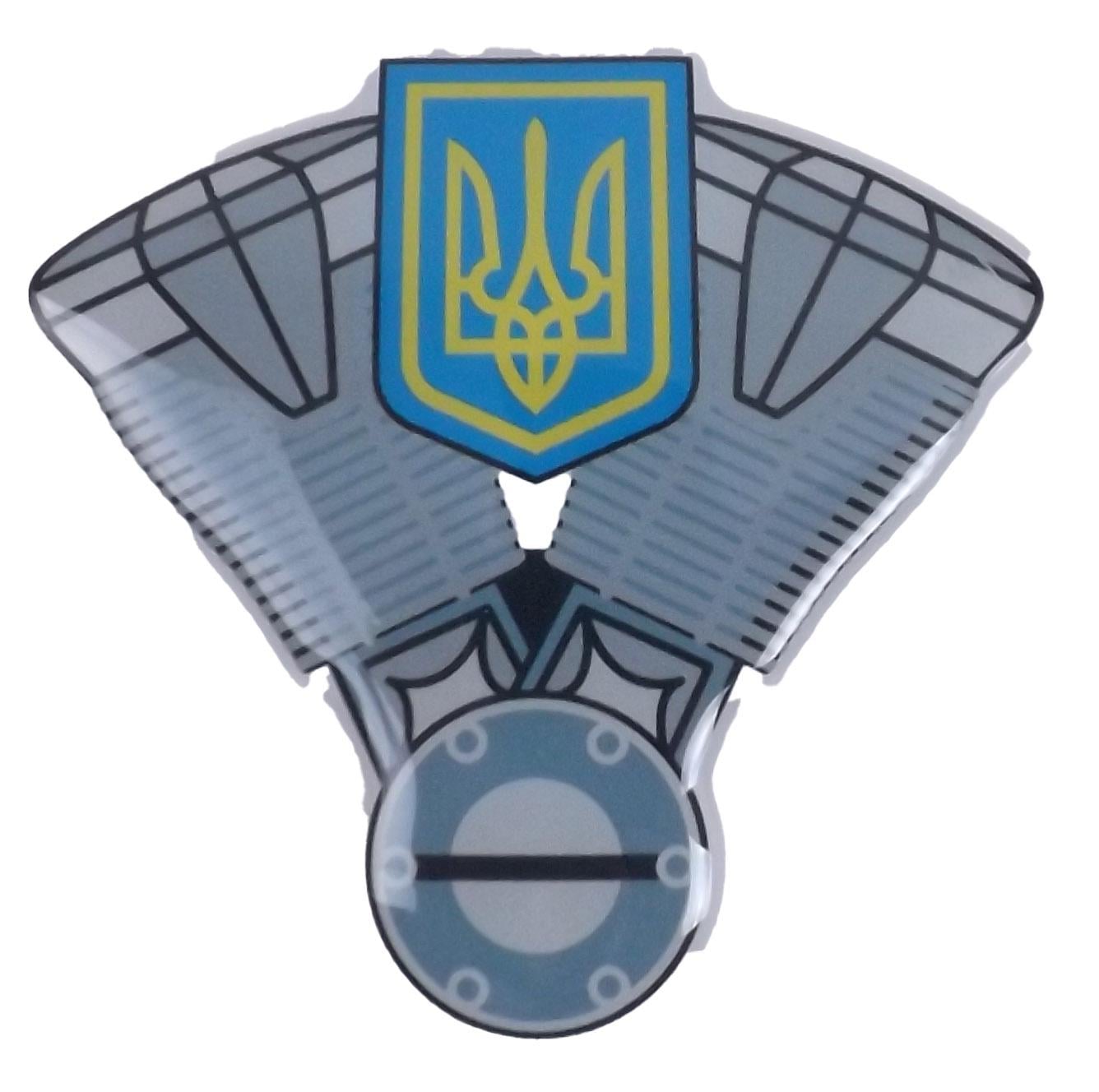 Наліпка силіконова Поршня/Герб України 8х8 см (461323)