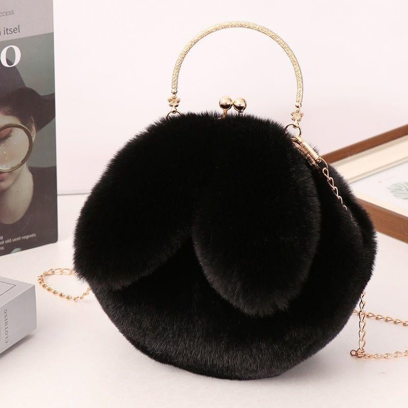 Сумка жіноча Paws з вушками екохутро Black (id_1317)