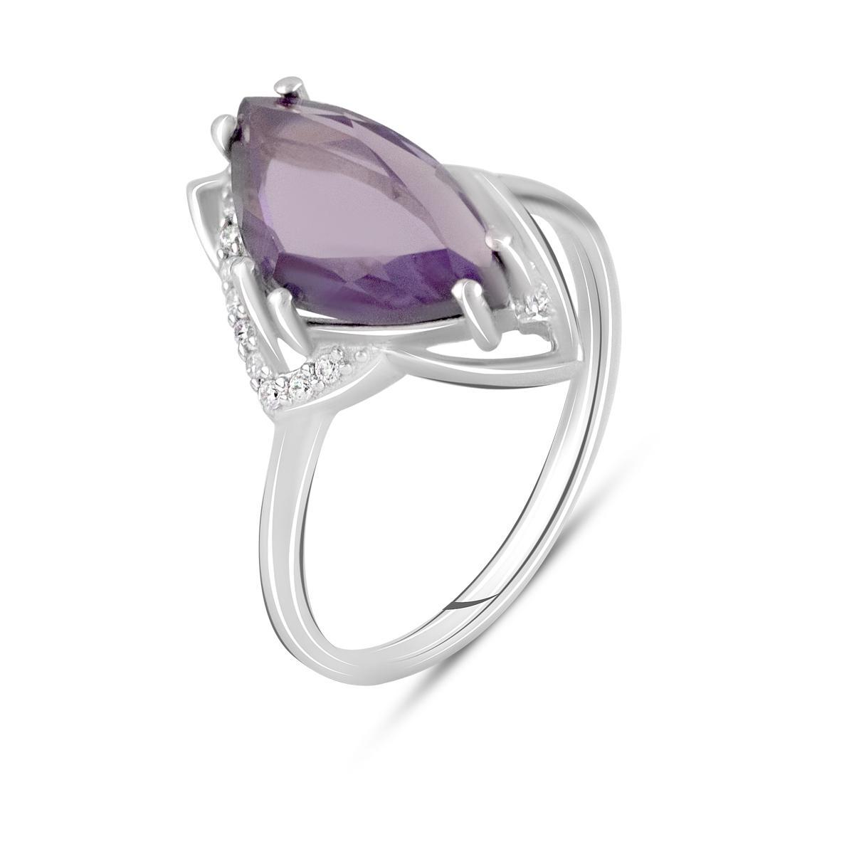 Кольцо серебряное с александритом 4,943 ct 3,76 г р. 17,5 (2098553)