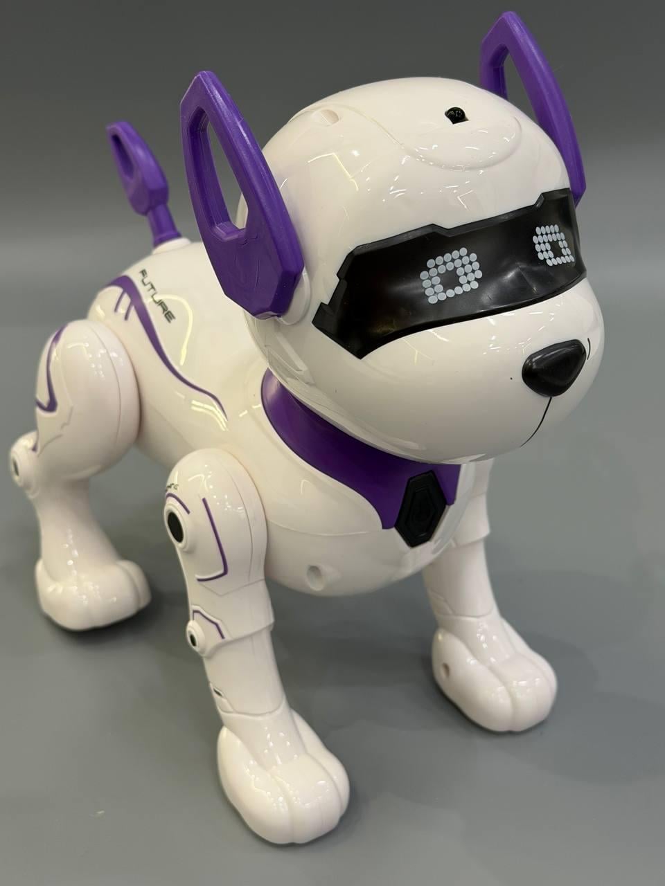 Собака-робот ИК-пульт сенсорные датчики Белый с фиолетовым (9901)
