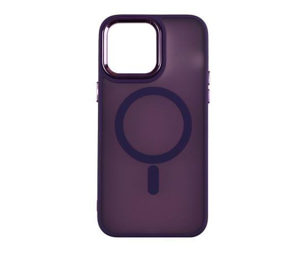 Чехол накладка TPU+PC Color Chrome with Magsafe для Apple iPhone 14 Dark Purple