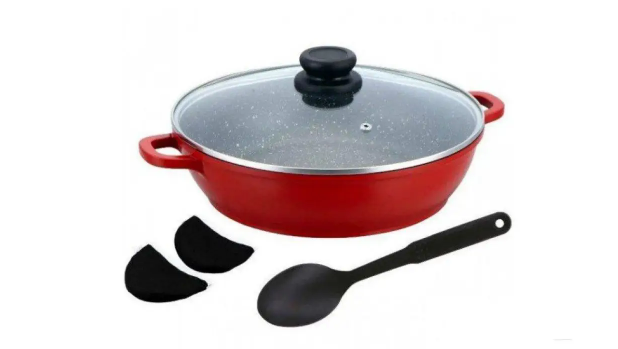 Сотейник с крышкой Bohmann для индукционной плиты с гранитным покрытием 32 см Красный (27735775) Сотейник с крышкой Bohmann для индукционной плиты с гранитным покрытием 32 см Красный (27735775)