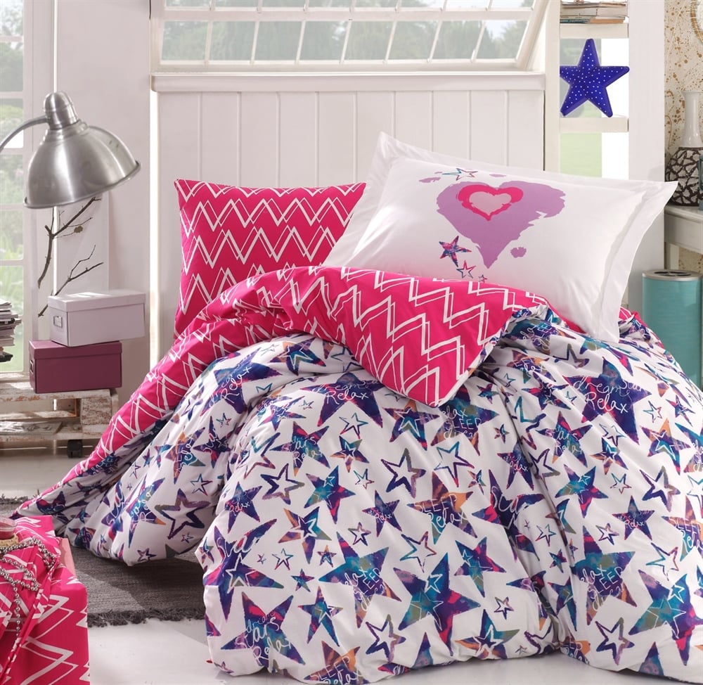 Комплект постельного белья Hobby Poplin Carmen 160х220/1х50х70 Фуксия