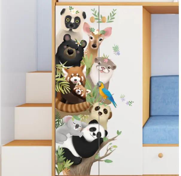 Набір вінілових наліпок Милі мешканці джунглів у дитячу кімнату на стіну для хлопчиків і дівчаток 30х90 см - фото 2 Набір вінілових наліпок Милі мешканці джунглів у дитячу кімнату на стіну для хлопчиків і дівчаток 30х90 см - фото 2