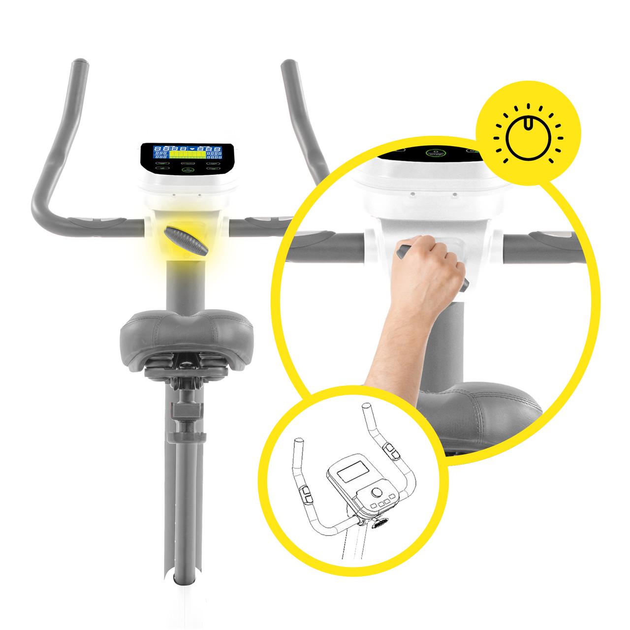 Велотренажер электромагнитный Cornix Amber White/Grey (2670212072) - фото 8 Велотренажер электромагнитный Cornix Amber White/Grey (2670212072) - фото 8