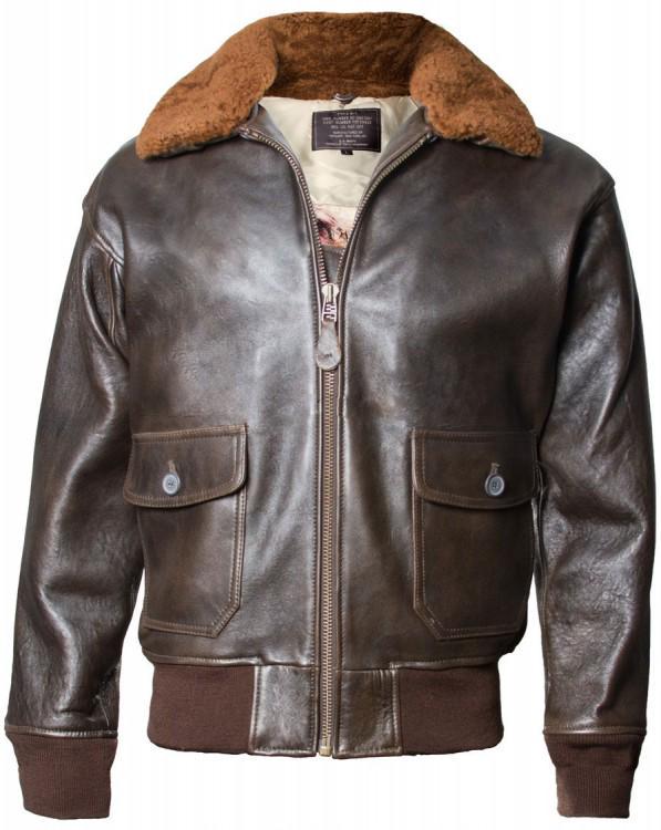 Куртка шкіряна Top Gun Military G-1 Jacket 2XL Brown (G-1br2XL)