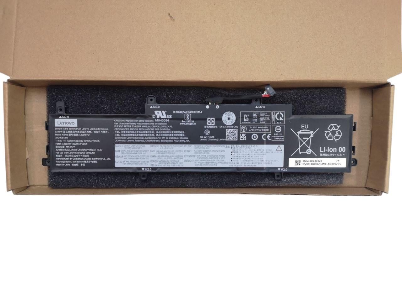 Акумулятор для Lenovo IdeaPad Slim 3 Chrome 14IAN8/14e Chromebook Gen 3/L22D3PG1/L22C3PG1/L22B3PG1 4948mah 57Wh (000014644)