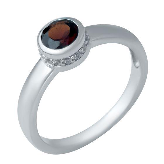 Кольцо серебряное с натуральным гранатом 0,613 ct 2,35 г р. 18 (1940860)