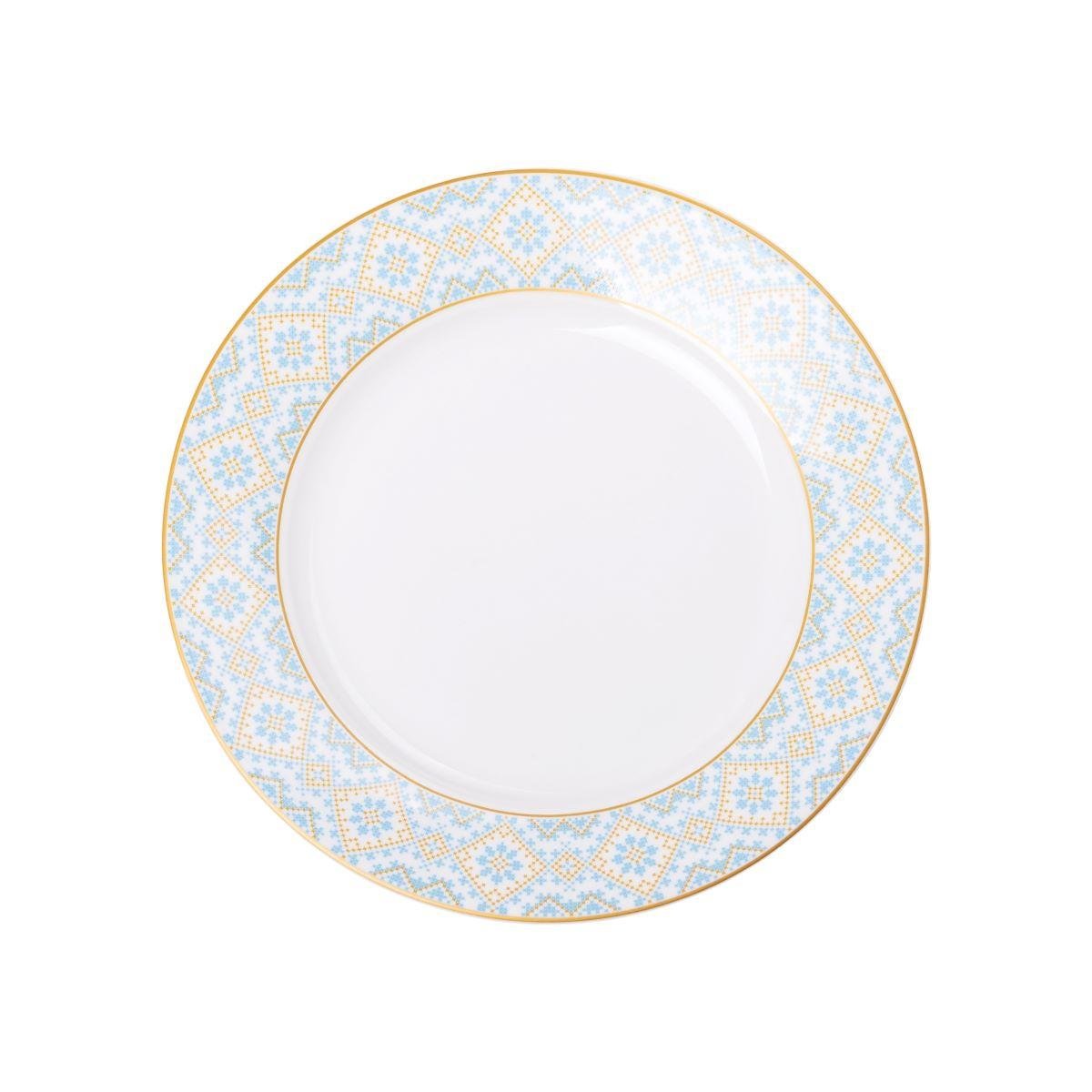 Тарілка десертна порцелянова з орнаментом 19 см (HP-7-740)