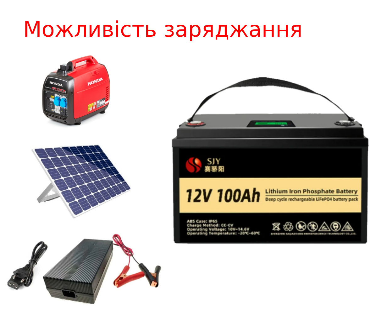 Аккумулятор SJY LifePo4 12,8V BMS 100A ЗУ 14.6В 10А 1280Wh - фото 2