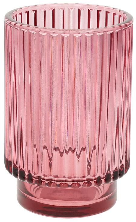 Подсвечник стеклянный Aster 9х13 см Бордо (BD-527-748)