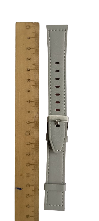 Ремешок для часов экокожа 175х20 мм Light grey (3788) - фото 3