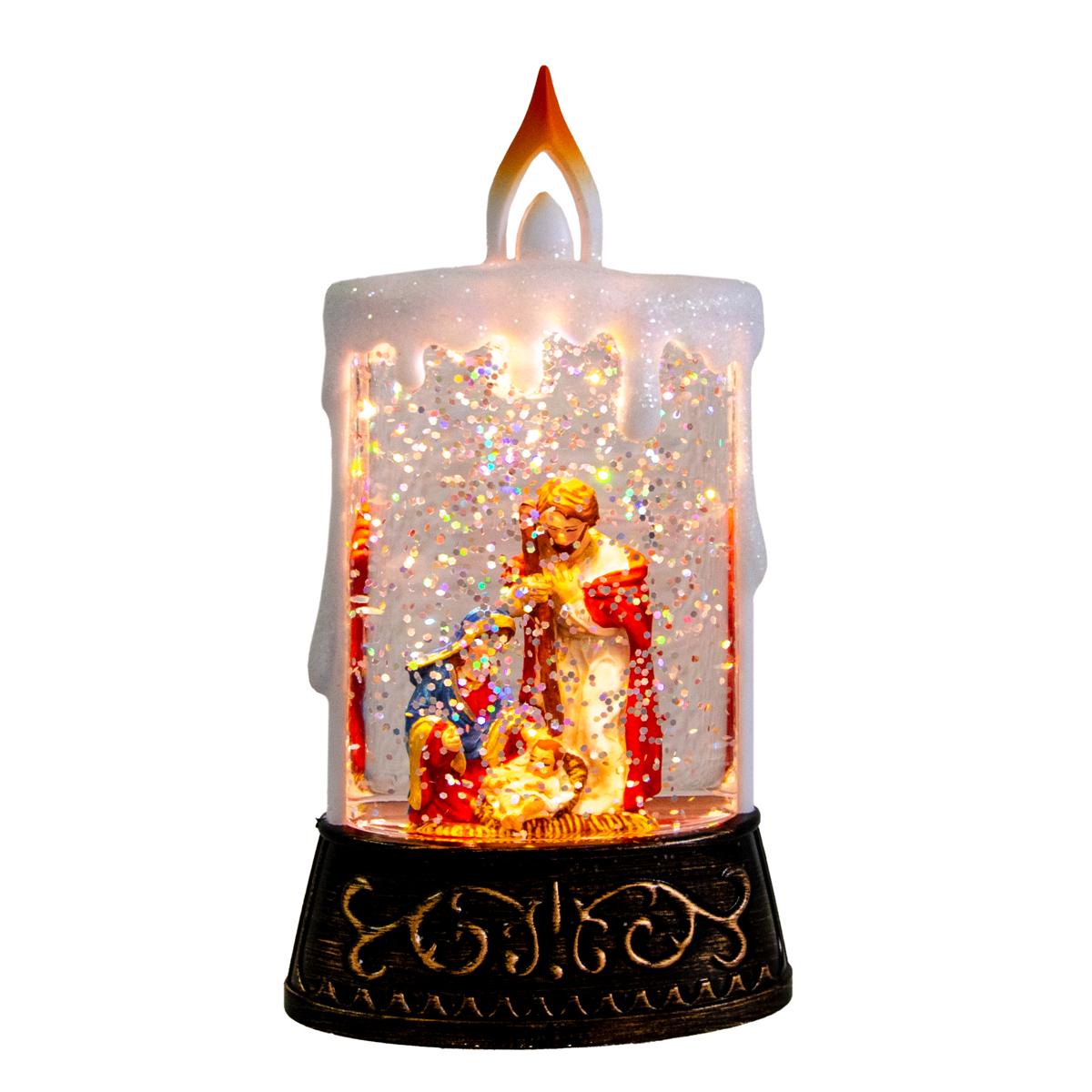 Ночник новогодний на батарейках XMAS WDL-23005 Белый с бронзой (1010700-Other)