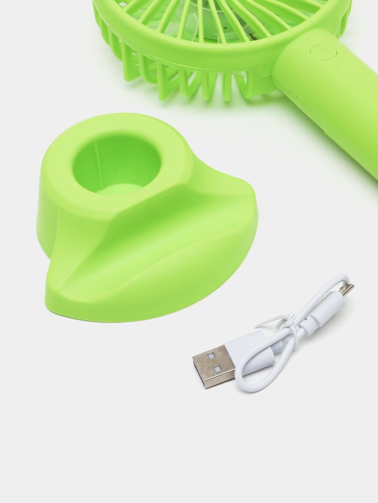 Вентилятор-міні ручний на акумуляторі X-9 800 мАг USB 3 швидкості знімна підставка Салатовий (38-сал-6372) - фото 9 Вентилятор-міні ручний на акумуляторі X-9 800 мАг USB 3 швидкості знімна підставка Салатовий (38-сал-6372) - фото 9