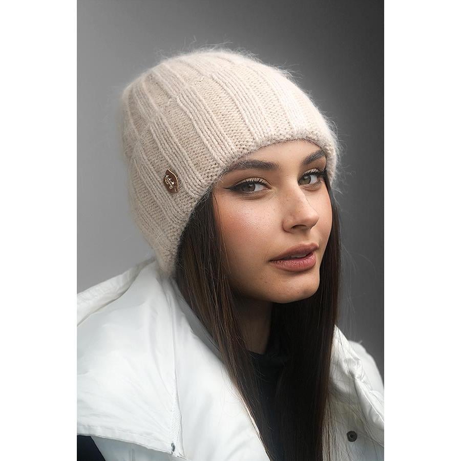 Шапка женская из шерсти кролика Braxton 6040 one size Кремовый Шапка женская из шерсти кролика Braxton 6040 one size Кремовый