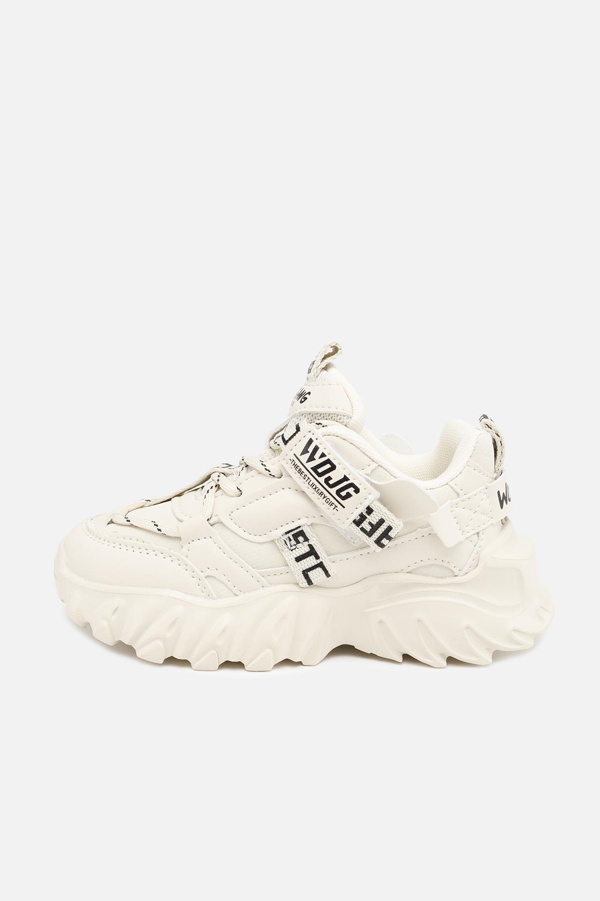 Кроссовки на платформе для девочки цвет молочный 28