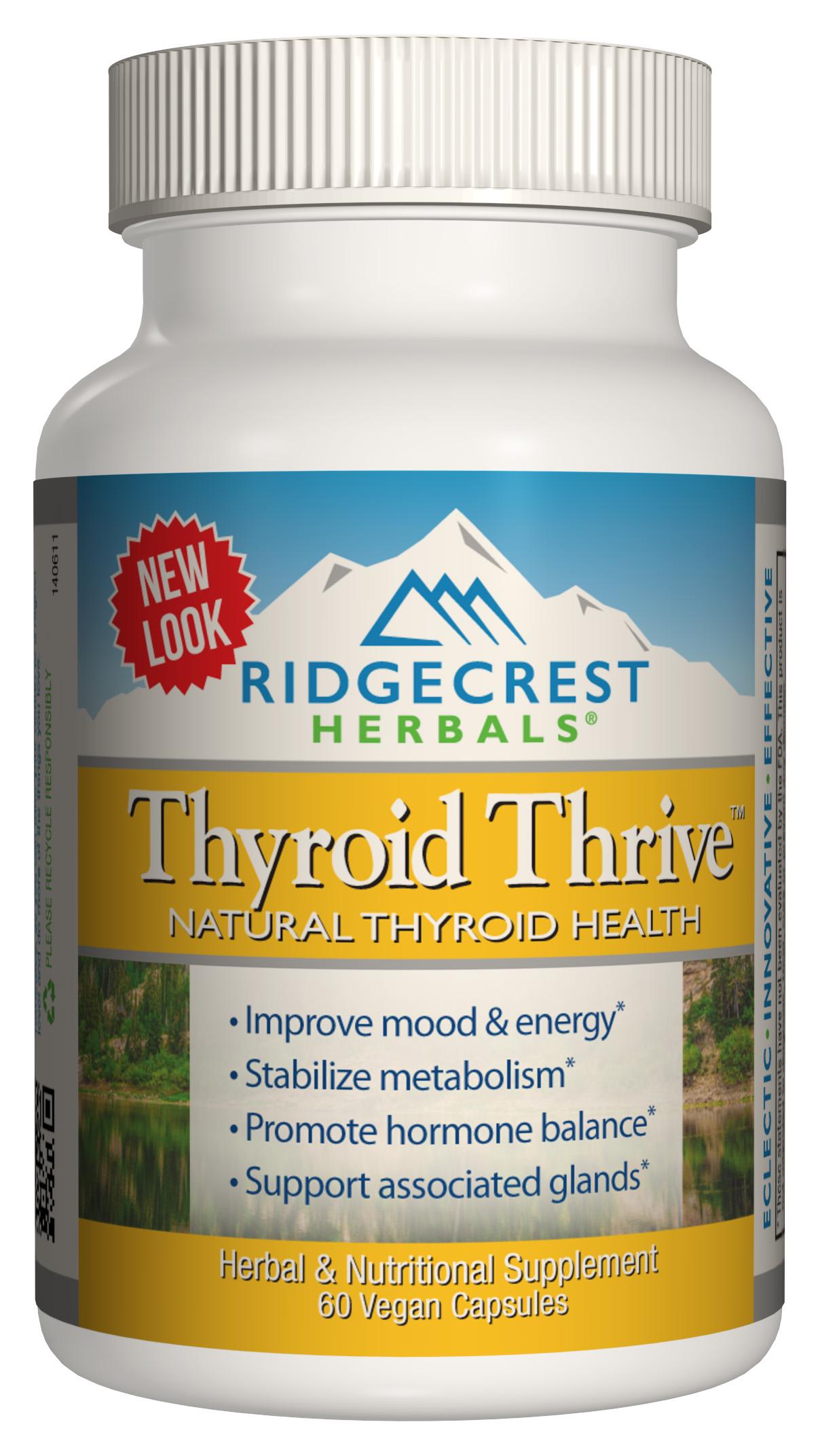 Комплекс для підтримки щитовидної залози Thyroid Thrive Ridgecrest Herbals 60 гелевих капсул (RCH191)