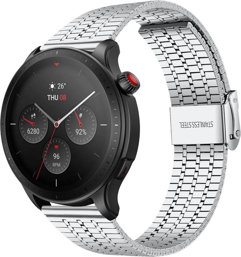 Браслет металлический Counic для Amazfit GTR 4 Silver (34126-59)