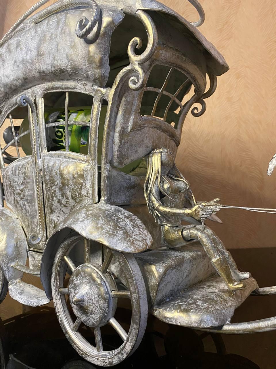 Підставка для пляшок Карета на 2 шт. металева 40х20х83 см - фото 3 Підставка для пляшок Карета на 2 шт. металева 40х20х83 см - фото 3