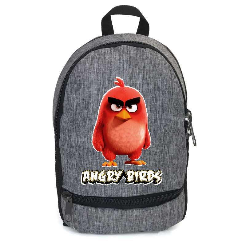 Школьный рюкзак подростковый Cappuccino Toys с принтом Angry Birds ANG-0016-gry 12,5 л Серый (2133990367)