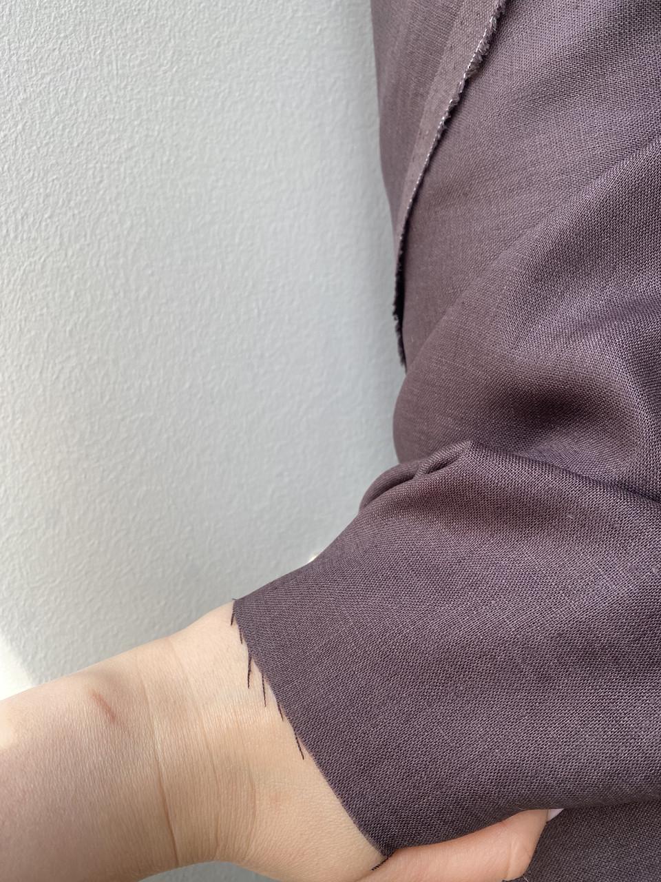 Ткань рубашечно-платьевая LINEN PLUS 100% лен смягчена 143 см 1297 Коричневый - фото 2 Ткань рубашечно-платьевая LINEN PLUS 100% лен смягчена 143 см 1297 Коричневый - фото 2