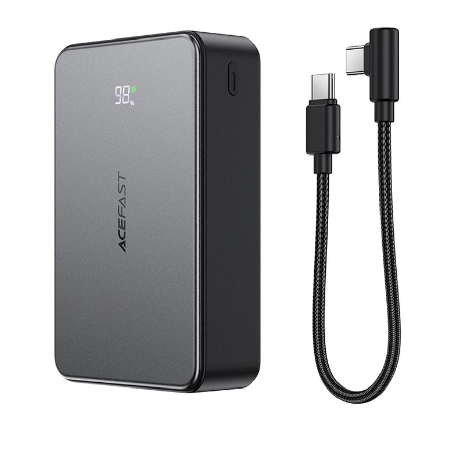 Внешний аккумулятор для быстрой зарядки Acefast с кабелем M29 20000mAh/1USB/2Type-C/22,5W/3A/PD/QC (24496)