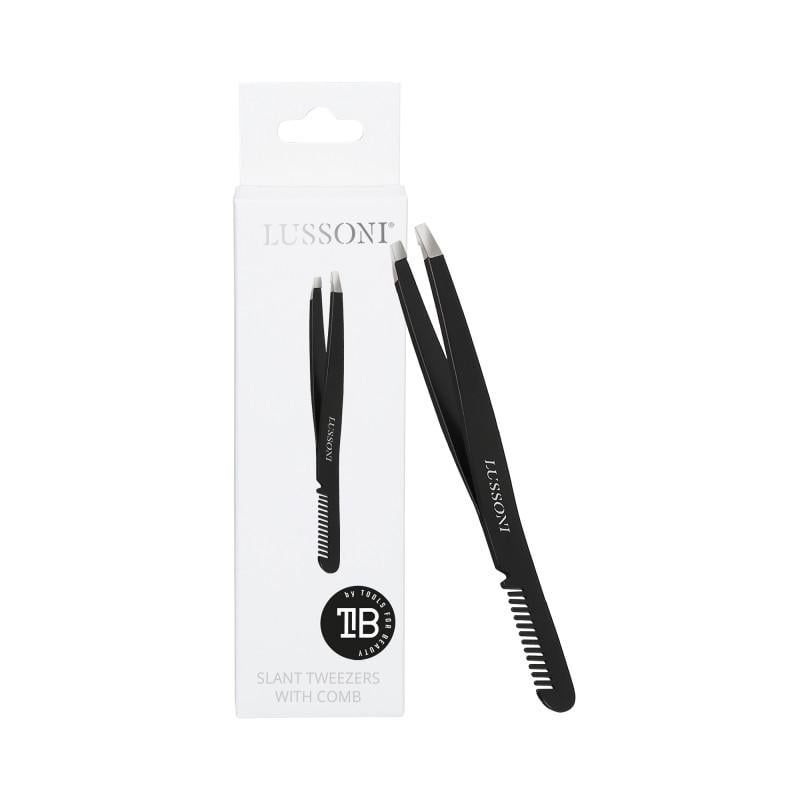 Пінцет для брів Lussoni Slant Tweezers With Comb 1 шт. (5903018915951)