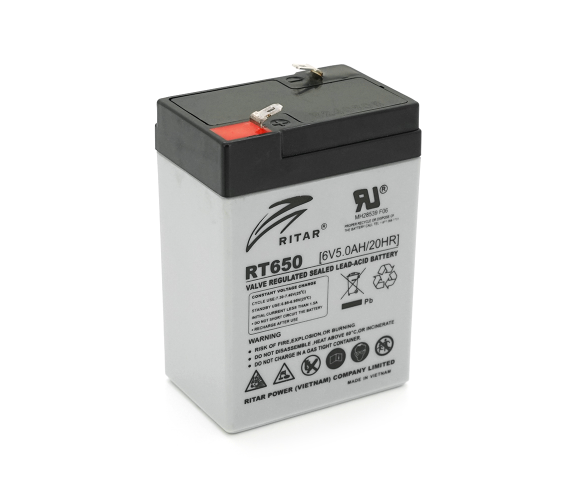 Акумуляторна батарея AGM Ritar RT650 6V 5 Ah Grey (RT650) - фото 1