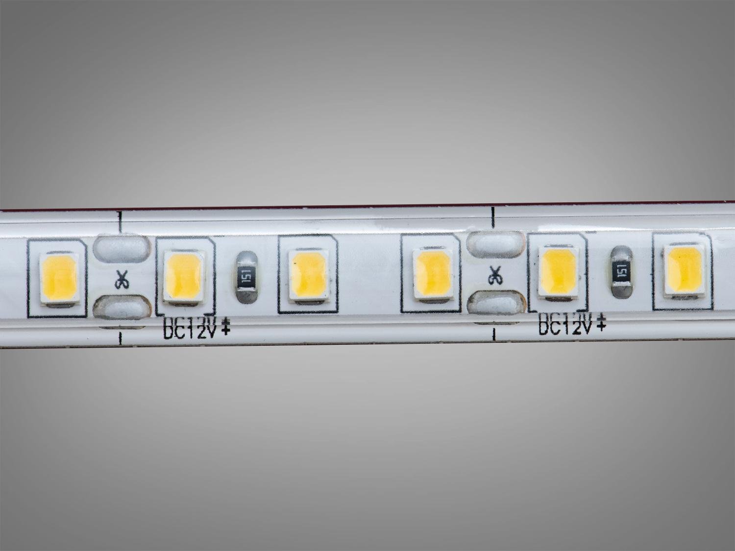 Світлодіодна стрічка 12 В 120 діодів на метр герметична 8 мм Нейтральний білий (N12-2835-120-NW-65-8) - фото 3